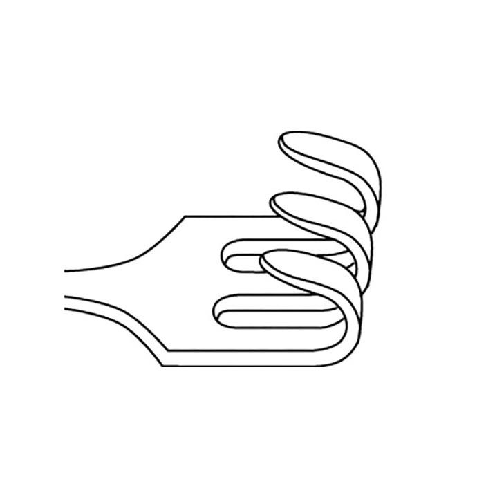 Гачок; 3 зубчики; напівгострий; широкий згин; 16,5см. Tontarra Medizintechnik GmbH